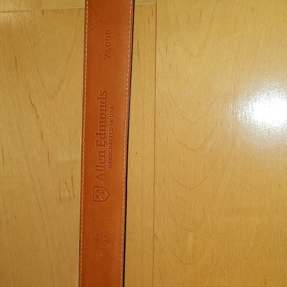 Allen Edmonds, brown dress belt, size 32